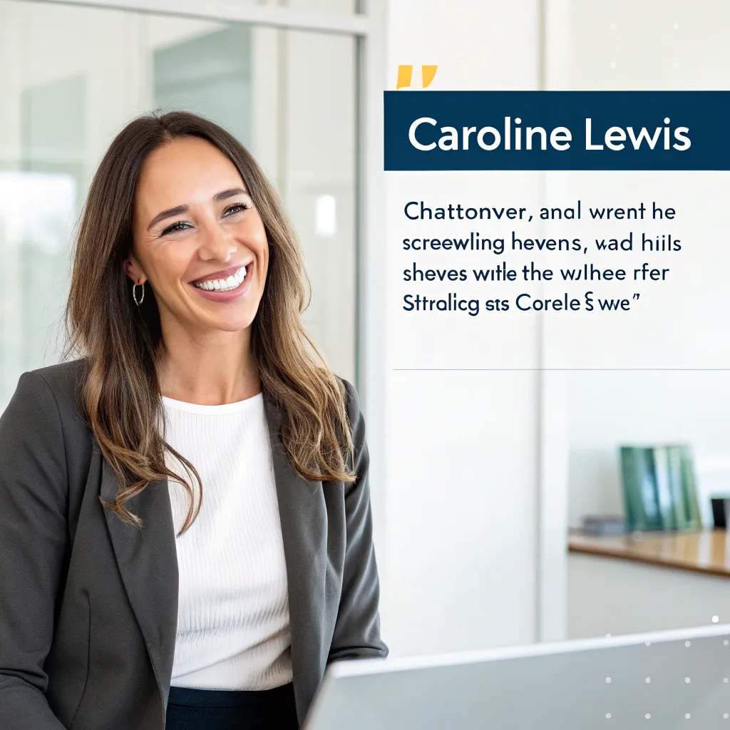 Satisfied customer Caroline Lewis