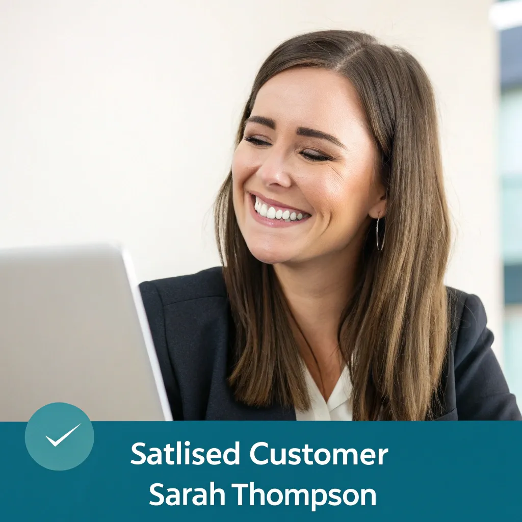 Satisfied customer Sarah Thompson